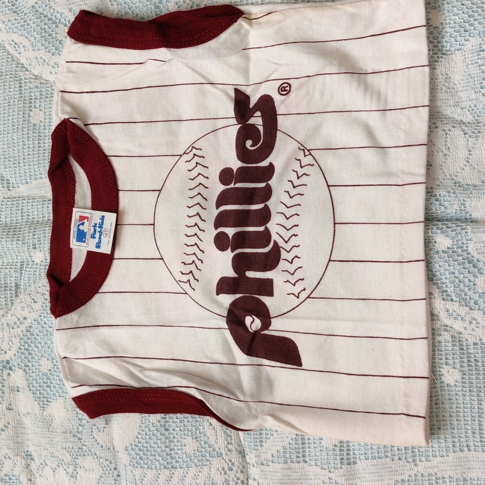 Toddler Philadelphia Phillies Outfit With Hat Vintage 1988 - Picture 4 of 10